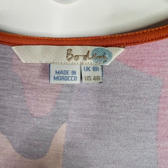 Boden Elena‎ Knit Fixed Wrap Long Sleeve V Neck Dress Size 4 - Picture 5 of 7